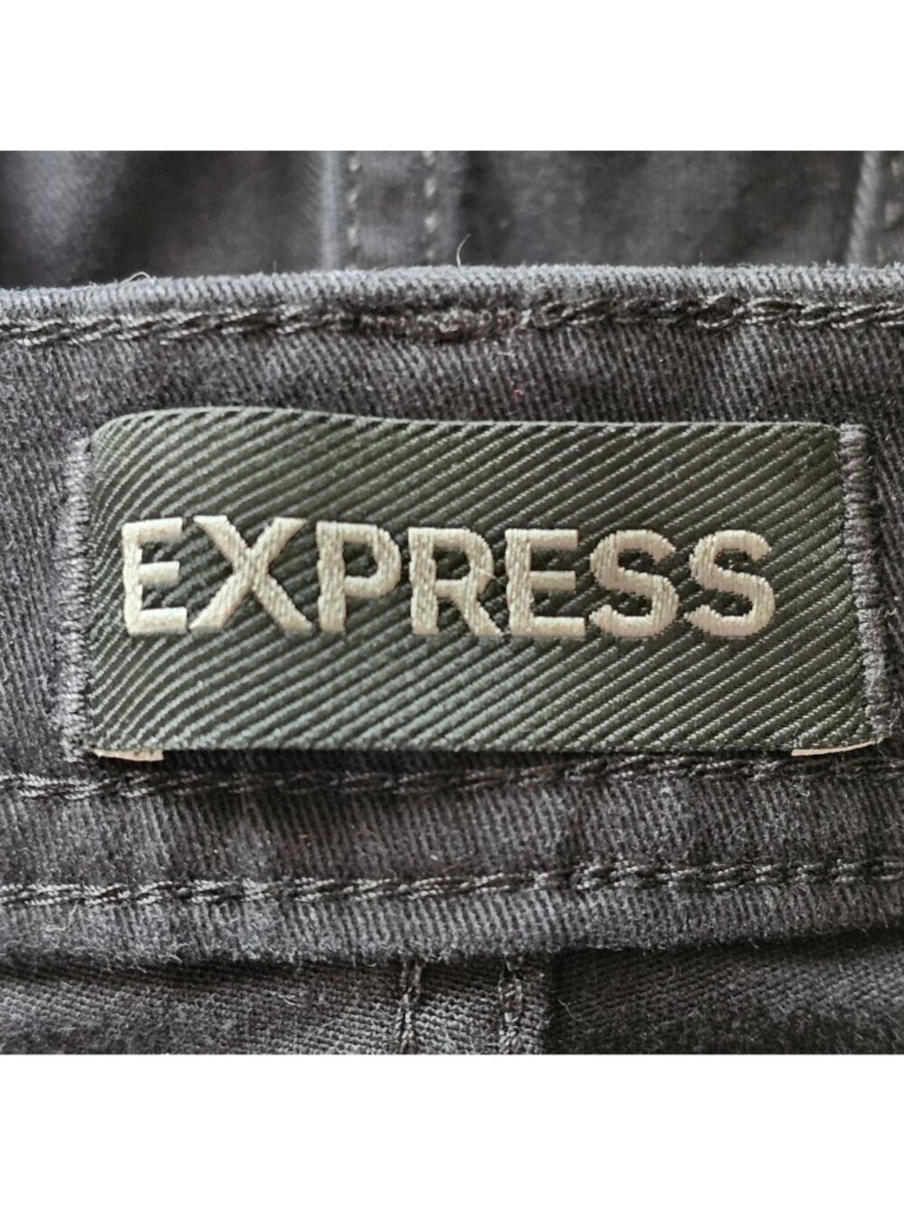 NWT Express Jeans Womens 4 31x25 Black Crop Mid Rise Slim Fit Denim Stretch - Picture 10 of 10